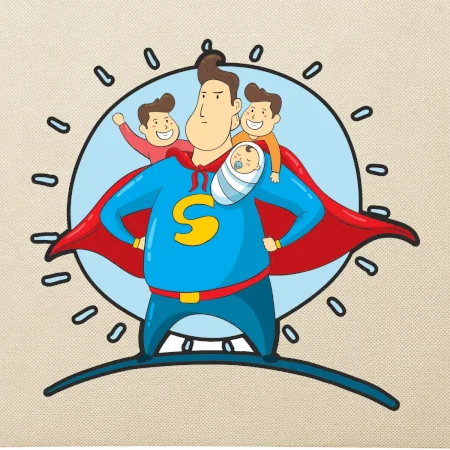 Táta superman - kluk, kluk a dítě