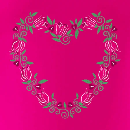 Červené tulipánové srdiečko (Pecka design)