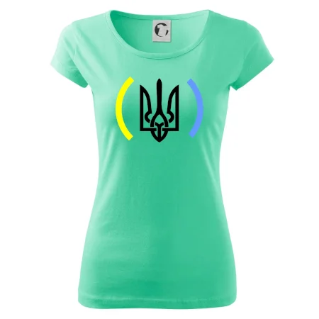 Ukrajina trojzubec s farbami