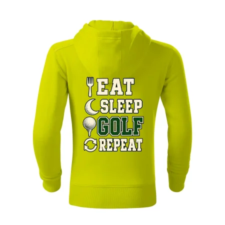 Eat sleep golf repeat typografie