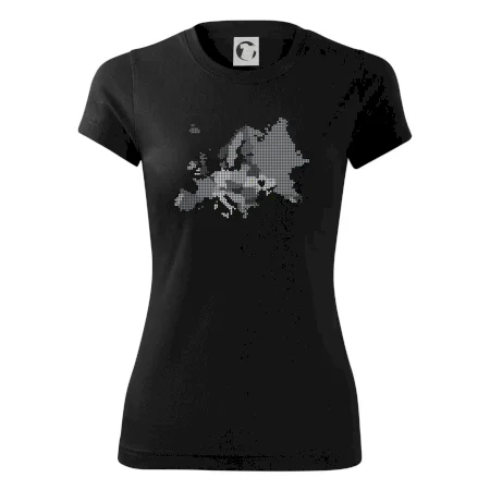 Mapa Európy - srdce v Ukrajine