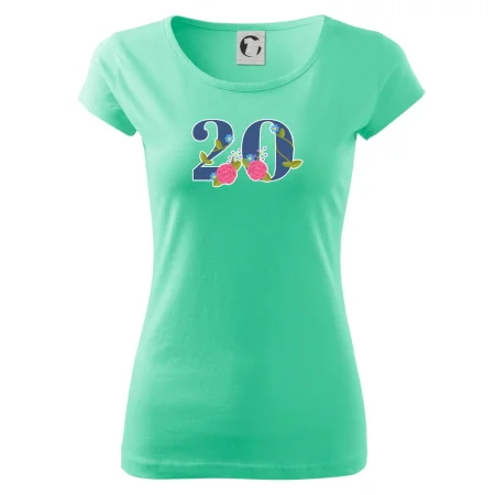 Kvetinové číslo kreslené - 20