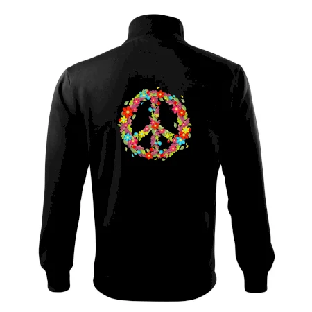 Peace symbol červené kvety