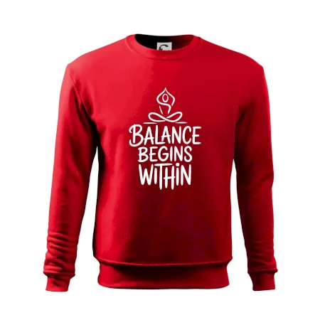 Balance begins within nápis