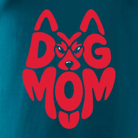 Dog mom nápis v hlavě