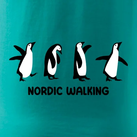 Nordic walking tučniaky - kreslený