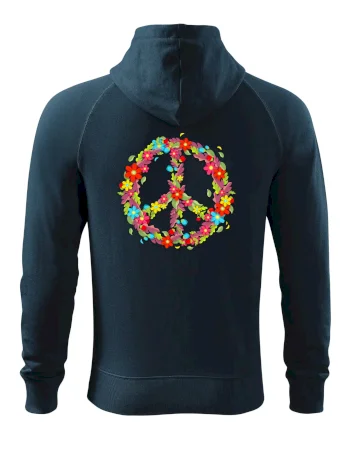 Peace symbol červené kvety
