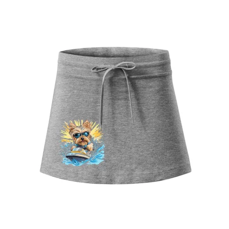 Yorkšírsky teriér na vodnom skútri