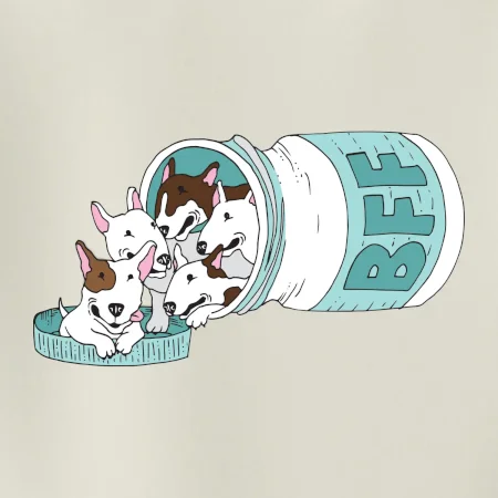 Bullterrier Friends Forever zelené (Pecka design)