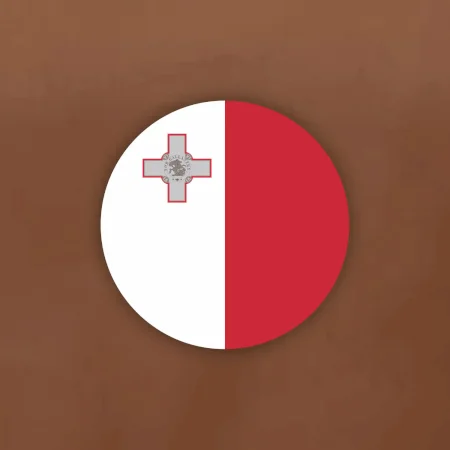 Vlajka Malta okrúhla veľká