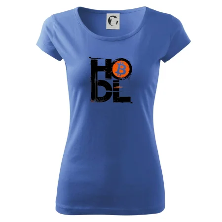 Hodl velký nápis a logo BTC