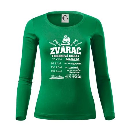 Hodinová mzda zvárač