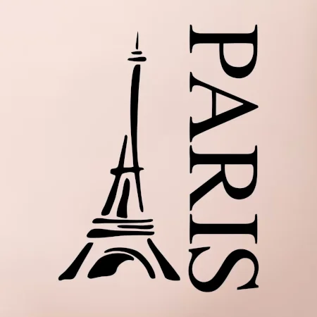 Paris nápis Eiffelovka na výšku