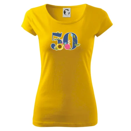 Kvetinové číslo kreslené - 50