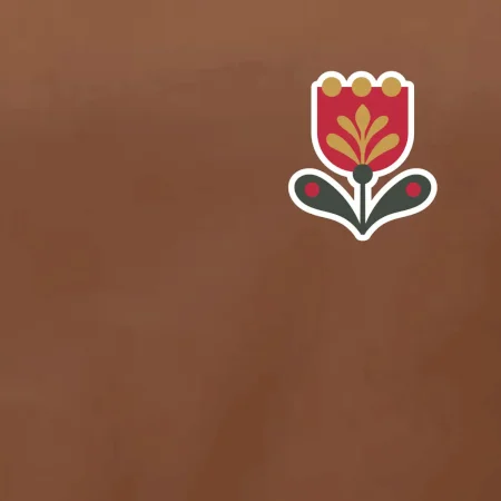 Folklór na prsníku tulipán