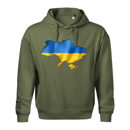Ukrajina vlajka mapa