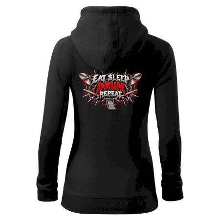Eat sleep drum repeat metalový potisk bubeníka