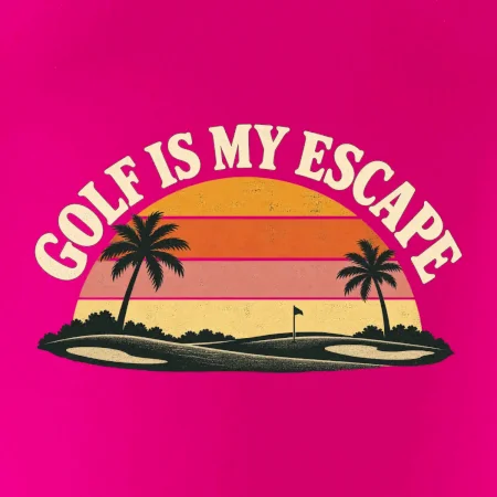Golf is my escape retro západ slunce