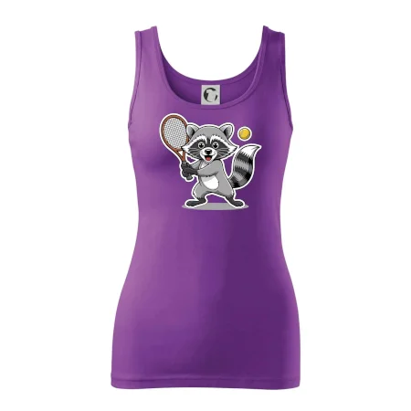 Mýval hrá tenis kreslený