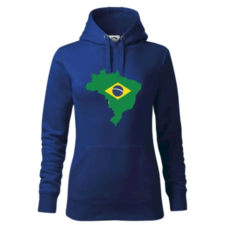 Brazília vlajka v mape