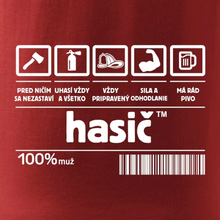 Čiarový kód - Hasič / hasička