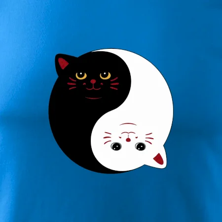 Mačky jin jang farebné