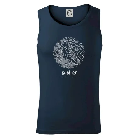 Kozákov - vrstevnice v kruhu