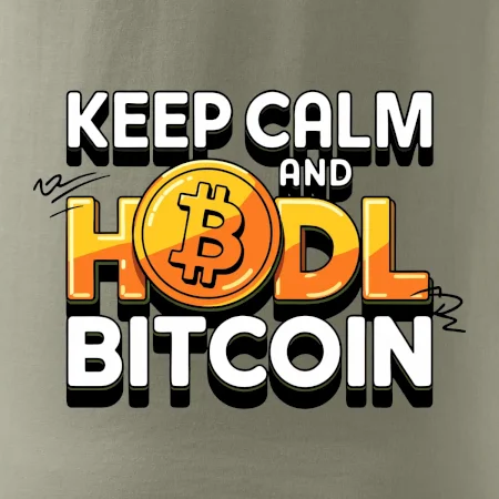 3D nápis Keep Calm and HODL Bitcoin