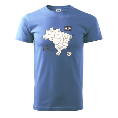 Brazília mapa s názvami regiónov