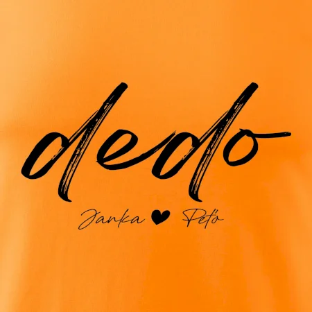 Dedo - tričko menami detí písacie písmo