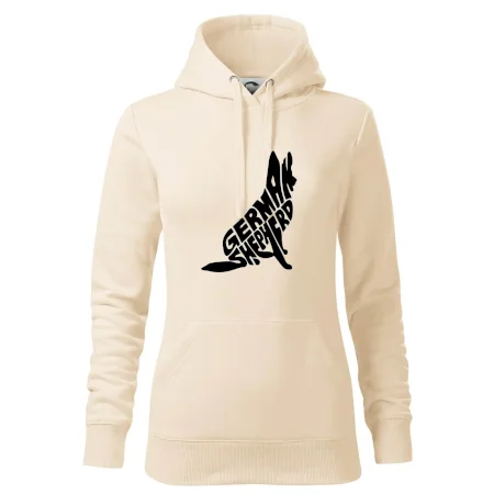 Nemecký ovčiak sediaci napis