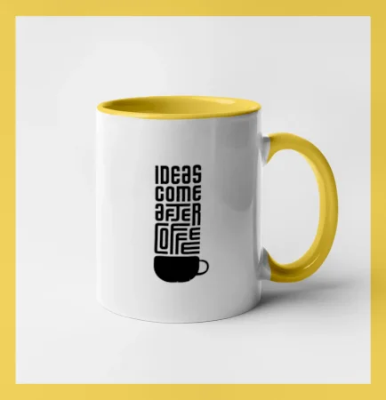 Ideas come after coffee
