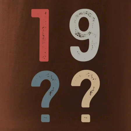 Vintage číslica - vlastný rok