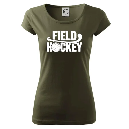 Field hockey loptička a nápis