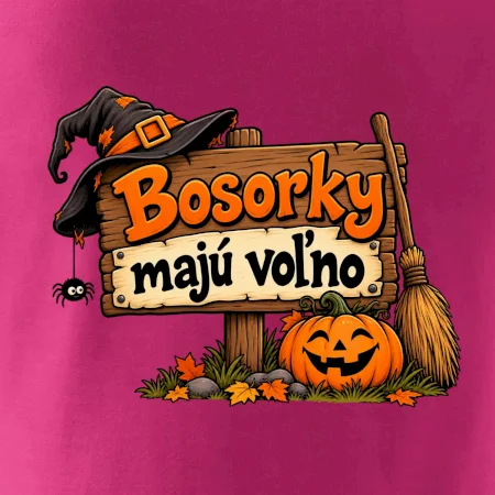 Bosorky majú voľno - tabuľa s tekvicou