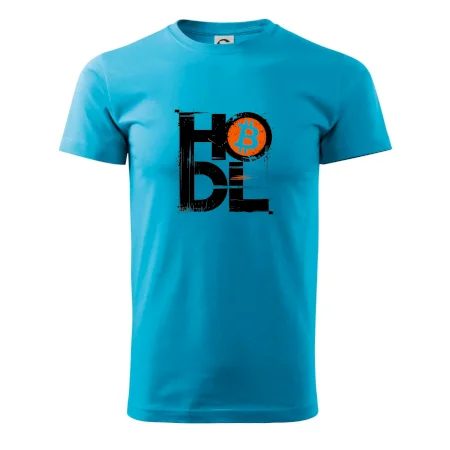 Hodl velký nápis a logo BTC