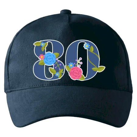 Kvetinové číslo kreslené - 80