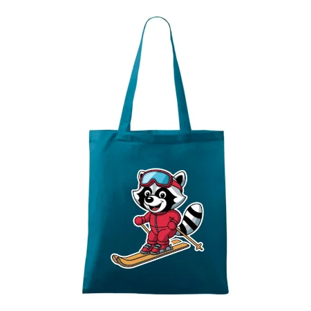 Mýval na lyžiach - kreslený