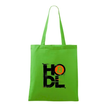 Hodl velký nápis a logo BTC