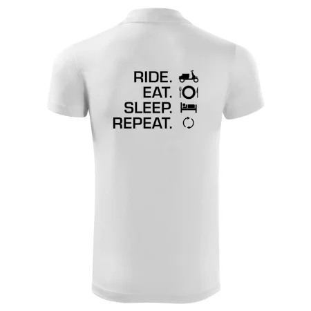 Ride Eat Sleep Repeat moto skúter