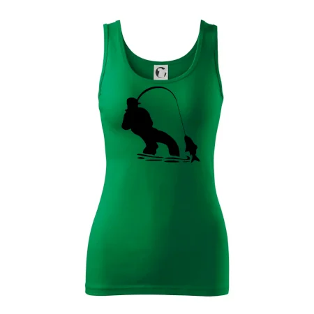 Rybár ťahajúce rybu