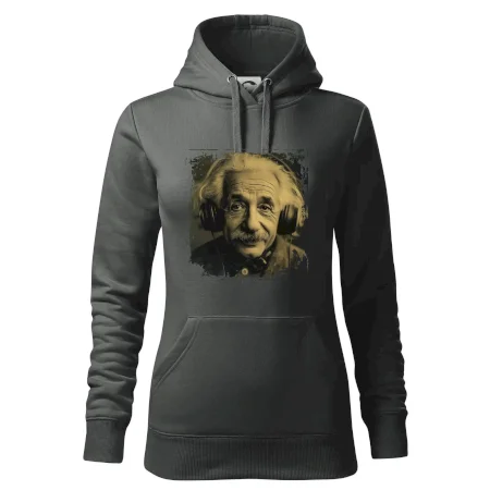 Albert Einstein so slúchadlami