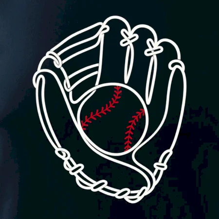 Baseballová rukavice minimalistická linka