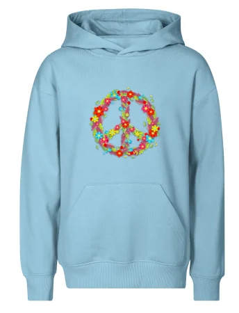 Peace symbol červené kvety