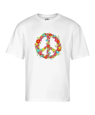 Peace symbol červené kvety