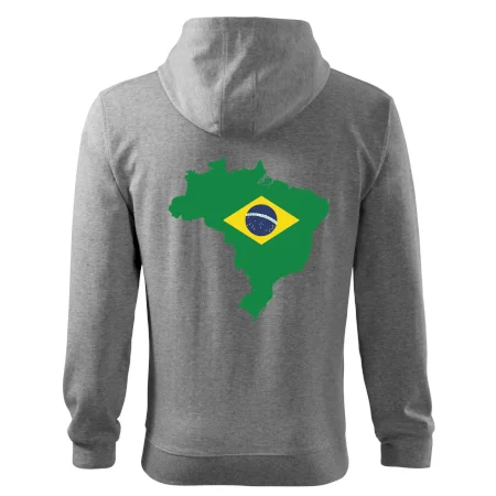 Brazília vlajka v mape