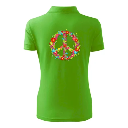 Peace symbol červené kvety