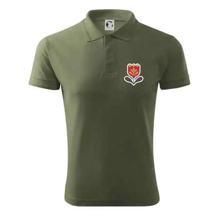 Folklór na prsníku tulipán