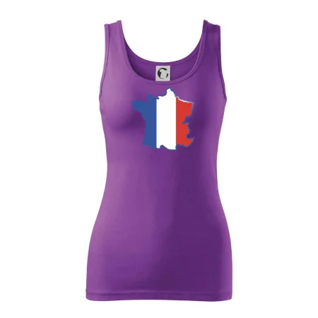 Francúzska vlajka mapa obrys