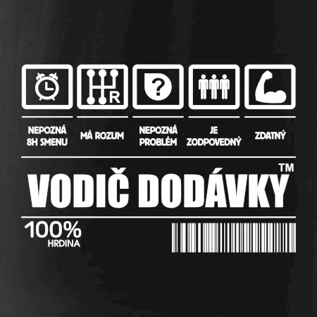 Čiarový kód - Vodič dodávky